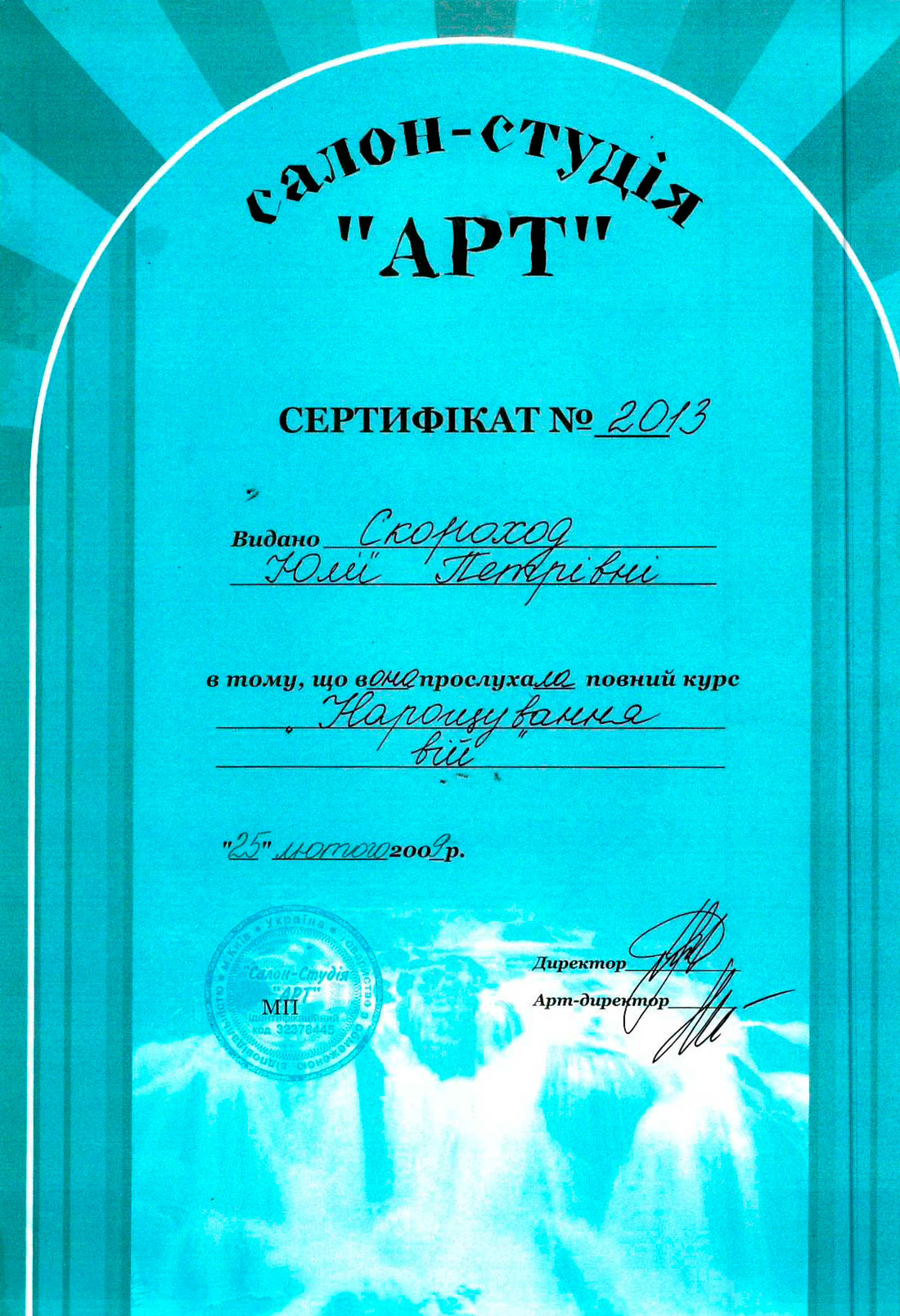 Professional certificate